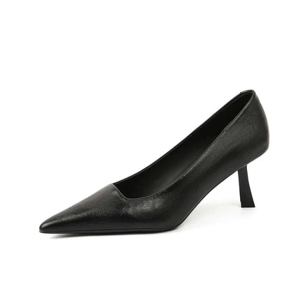 Zapatos de tacón de punta de piel sintética