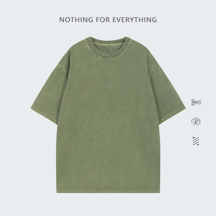 Camiseta de manga corta de algodón puro y transpirable