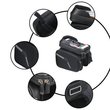 Bicycle Bag Front Beam Bag Mountain Bike Mobile Phone Front Hanging Bicycle Saddle Storage Bag Riding Equipment Accessories - tugranalmacen.com