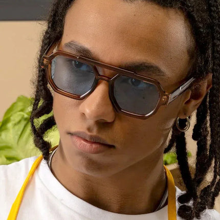 Gafas de sol poligonales unisex