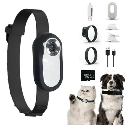 Cámara portátil con clip magnético para collar, cámara deportiva HD para exteriores, cámara para mascotas - tugranalmacen.com