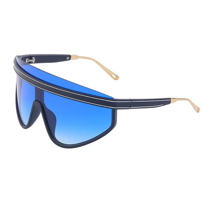Personalized Large Frame One-Piece Lens Sunscreen Sunglasses For Women High Sense Windproof Ins Sunglasses - tugranalmacen.com