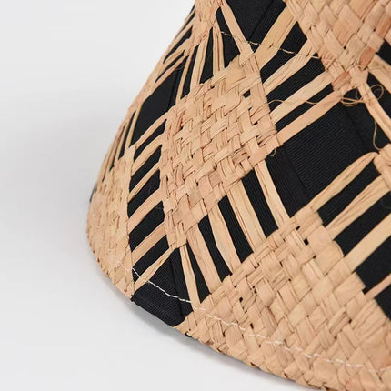 Sombrero de paja plegable para mujer, elegante y funcional