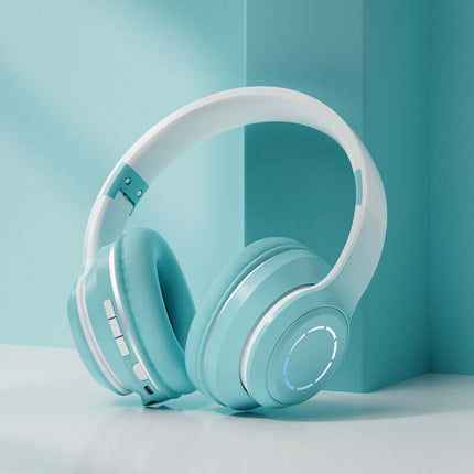 Auriculares Bluetooth plegables en colores degradados