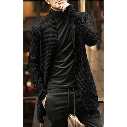 Cárdigan largo de punto para hombre
