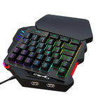 Teclado para juegos de una mano V500 con iluminación RGB y convertidor integrado compatible con consolas de juegos PS3 y PS4 - tugranalmacen.com
