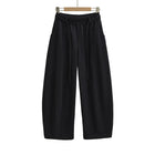 Pantalones anchos y sueltos de terciopelo, cintura alta y cordón ajustable - tugranalmacen.com