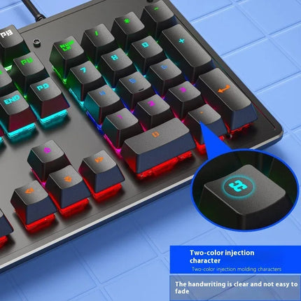 Cracked K880 Hot Swappable Mechanical Keyboard, Esports Game, Green Axis Office Computer Keyboard, Wired Mechanical Keyboard - tugranalmacen.com