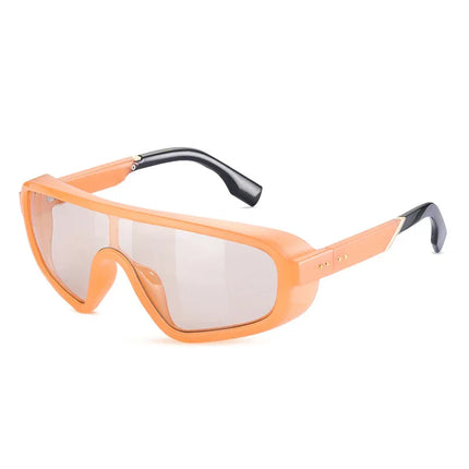 Gafas de Sol Envolventes de Mujer  Steampunk UV400 Color Naranja