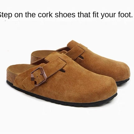 Sandalias minimalistas de cuero con tacón oculto para mujer