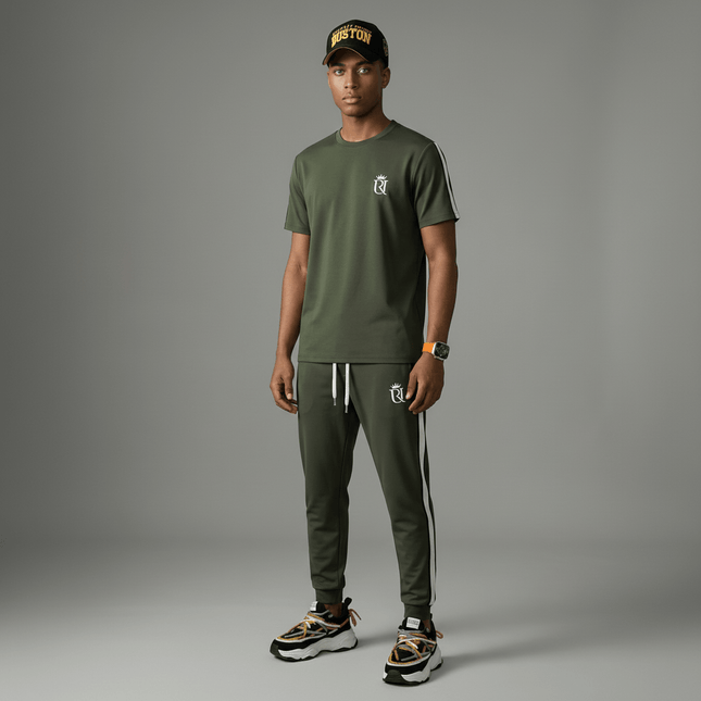 Conjunto deportivo de hombre con bordado - Camiseta y pantalón