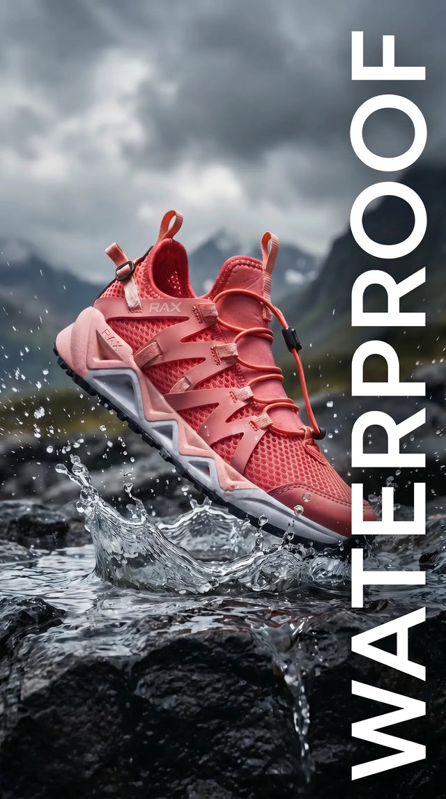 zapatillas waterproof de hombre en color sandia