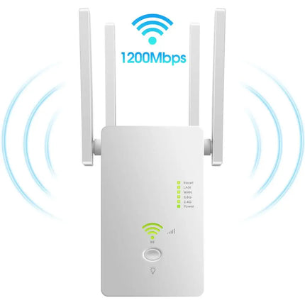 Repetidor WiFi de doble banda 1200Mbps blanco
