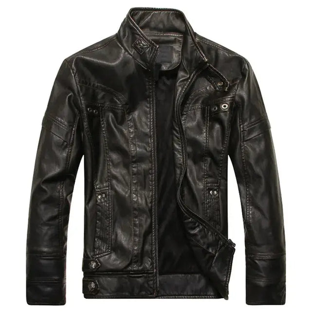 Chaqueta de cuero vegano PU Mountainskin para hombre