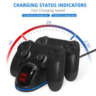 Cargador rápido OIVO para mandos PS4 color negro