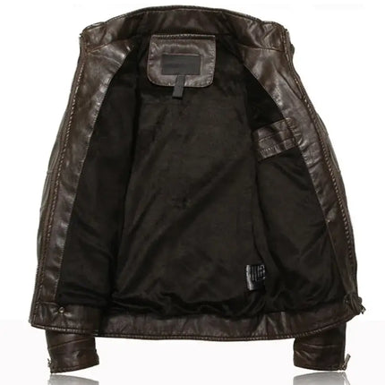 Chaqueta de cuero vegano PU Mountainskin para hombre