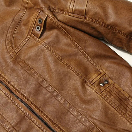 Chaqueta de cuero vegano PU Mountainskin para hombre