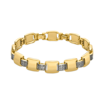Pulsera con Circonita Brillante acabado oro 18k - Sured