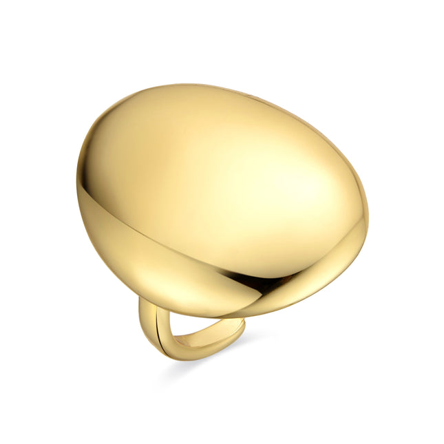 Anillo acabado oro 18k Shuri elegante y moderno para bodas, fiestas y eventos especiales