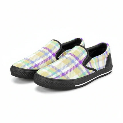 Zapatillas Slip-On Deco cuadros multicolor de mujer