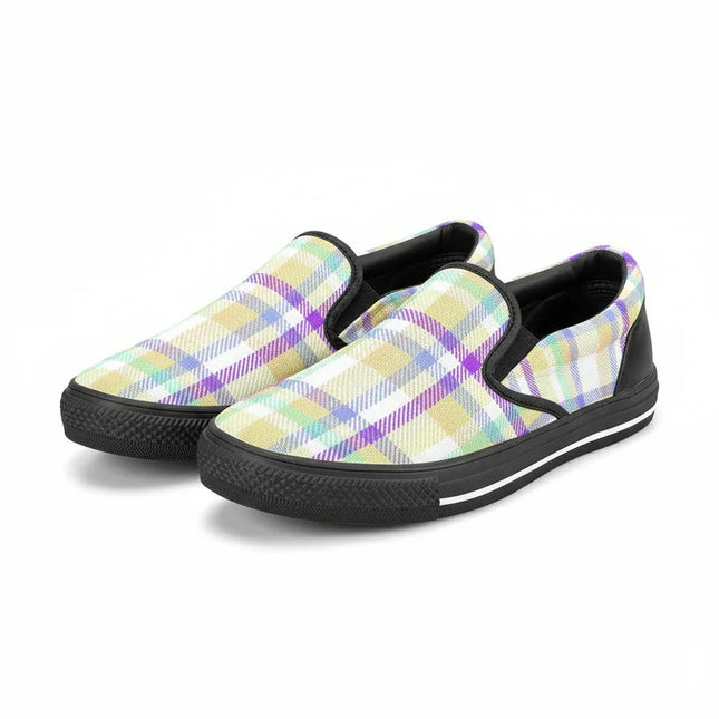 Zapatillas Slip-On Deco cuadros multicolor de mujer