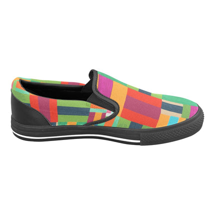 Zapatillas Slip-On Patchwork Multicolor - Calzado Unisex Sin Cordones