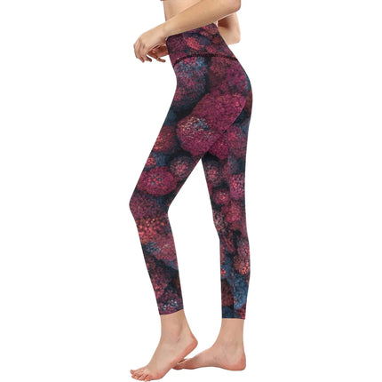 Leggings de Mujer Cintura Alta Estampado Floral Abstracto