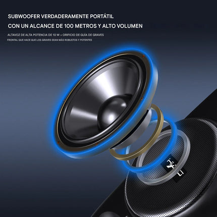 altavoz bluetooth portatil, altavoz inalámbrico, altavoz potente, speaker recargable, altavoz exterior, altavoz HXSJ
