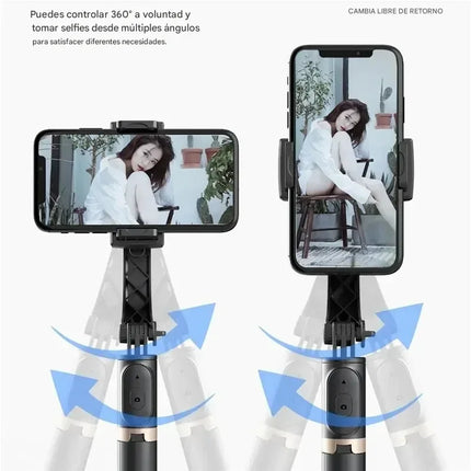 Estabilizador Gimbal Q08 para Móvil - Bluetooth Selfie Stick Trípode