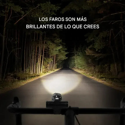 Linterna frontal LED T6 para bicicleta - Recargable - USB - 2400 mAh - tugranalmacen.com