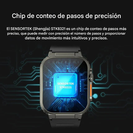  Smartwatch Bluetooth Llamadas Musica Pantalla 1.96"